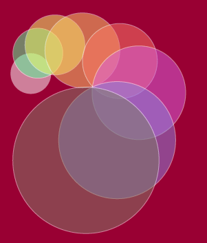 Artwork of overlapping rings used to navigate mission page